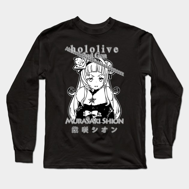 Murasaki Shion 2nd Gen Hololive Long Sleeve T-Shirt by TonaPlancarte